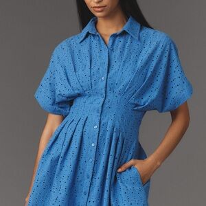 Blue Eyelet Dress